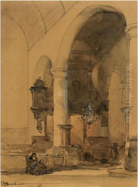 Figures In A Church Interior, Overschie - view 1
