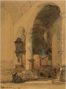 Figures In A Church Interior, Overschie