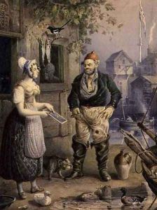 A Fisherman and a Maid by William Heath