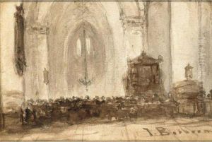 A Church Interior by Johannes Bosboom