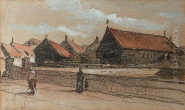 Townsfolk In A Dutch Street - view 1