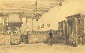 Interior Of The Townhall by Johannes Bosboom