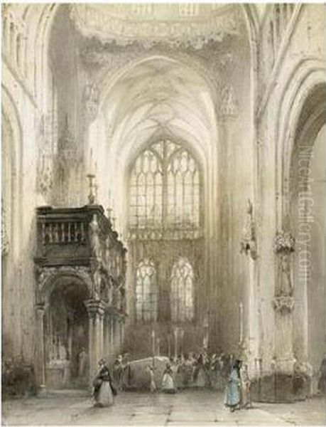 Figures In The St. Jan Cathedral, 's Hertogenbosch - view 1