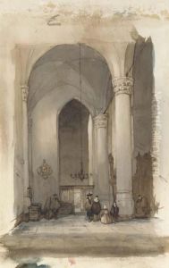 Figures In A Dutch Church Interior