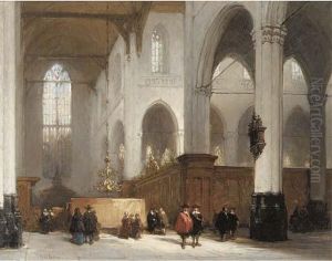A Luminous Church Interior by Johannes Bosboom
