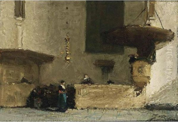 Figures In A Church Interior - view 1