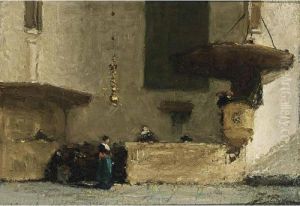 Figures In A Church Interior by Johannes Bosboom