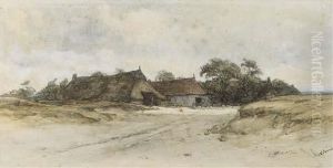 A Schaapskooi, Zuid-laren by Johannes Bosboom