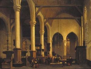 The Interior Of A Dutch Church by Johannes Bosboom