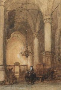 Figures In A Church Interior