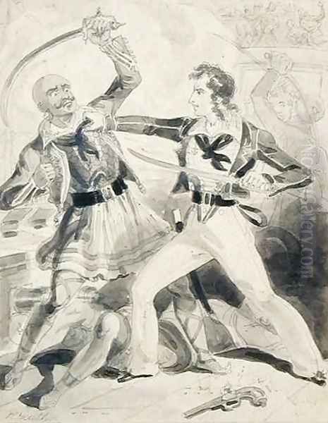 American Naval Officer Resisting an Attacking Tripolitan - view 1