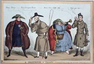 A Quartette in Character George IV Wellington Lady Conynham Robert Peel by William Heath