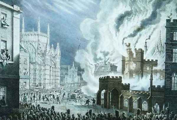 The Houses of Parliament on Fire - view 1
