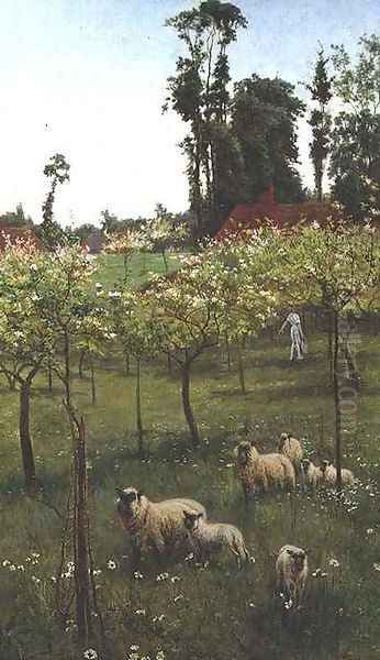 Sheep in an Orchard - view 1