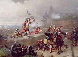Storming the Battlements by Robert Alexander Hillingford
