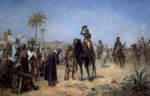 Napoleon Arriving at an Egyptian Oasis by Robert Alexander Hillingford