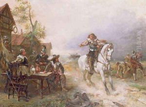 The Enemy Approaches by Robert Alexander Hillingford