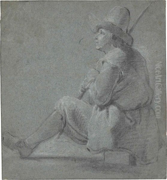 A Seated Shepherd - view 1
