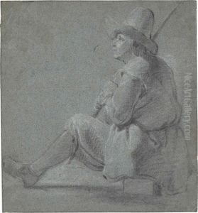 A Seated Shepherd by Jan Both