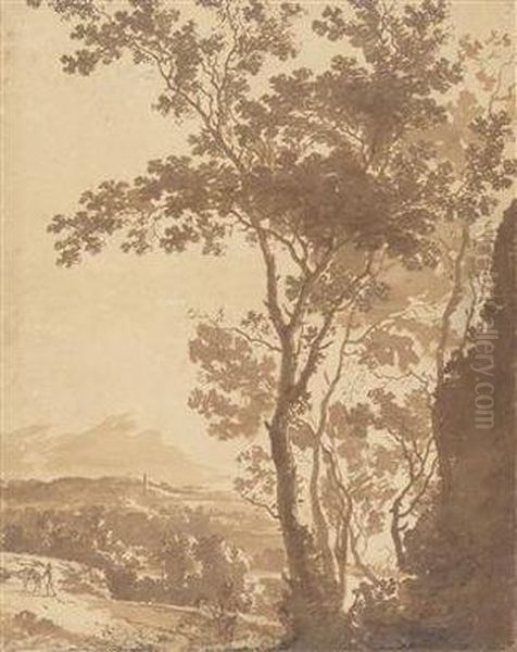 A Landscape With A View Into A Valley - view 1