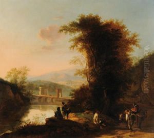Paesaggio Fluviale Col Ponte Nomentano Sullo Sfondo Della Campagna Romana by Jan Both