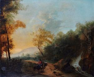 A Traveller On Horseback On A Countrypath