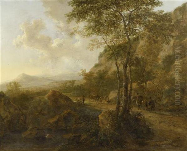 Italian Landscape With Figures - view 1