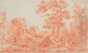A Wooded Landscape With A Traveller On Horseback by Jan Both