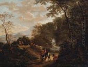 Travellers In A Classical Landscape by Jan Both