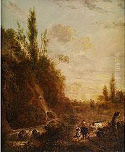 Bergige Landschaft Mit Wasserfall - view 1