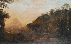 Cattle Drovers In A Rural Landscape Cattle Drovers In A Rural Landscape