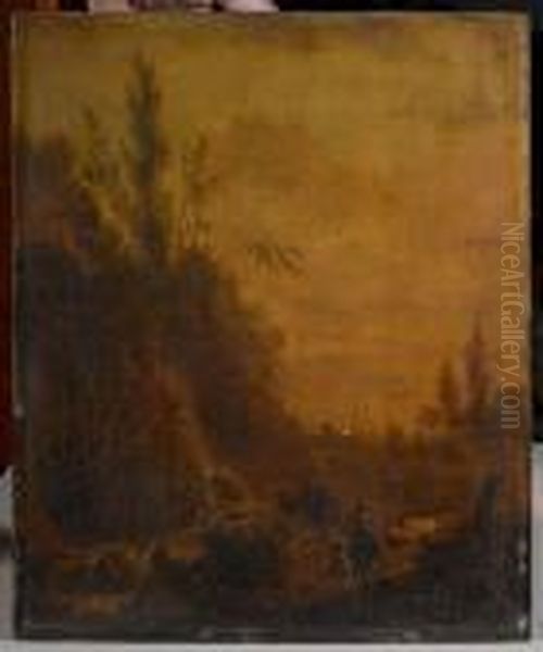 Landschaft Mit Hirten Und Kuhen. - view 1