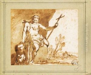 Saint Jean Baptiste Au Desert by Jan Both