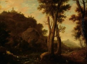 Italianate Landscape With Hunting Trophy