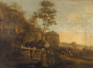 Landschaft Mit Alter Brucke.