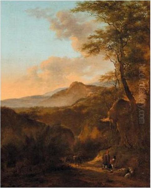 Travellers In An Italianate Landscape - view 1