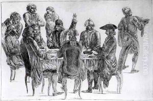 The Philosophers at Supper by Jean Huber