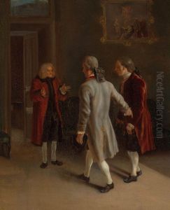 Voltaire Welcoming his Guests by Jean Huber
