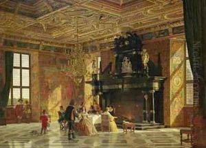 Knights Hall Palace of Fredericksborg nr Copenhagen by Heinrich Hansen