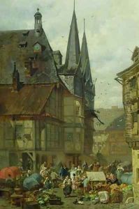 The Marketplace in Wernigerode by Charles Hoguet