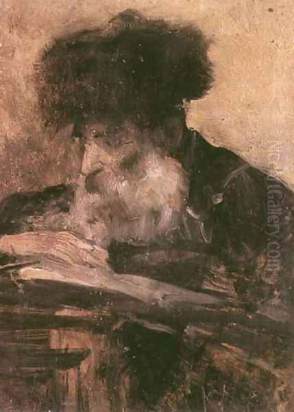 Jew Wearing a Fox Hat - view 1