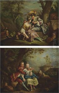 A Wooded Landscape by Francois Boucher