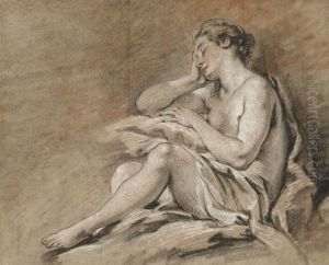 Etude De Jeune Femme Endormie by Francois Boucher