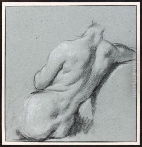 Etude De Femme Nue Assise by Francois Boucher