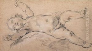 Putto Renverse Sur Le Dos by Francois Boucher