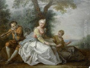 Music-making In The Open Air by Francois Boucher