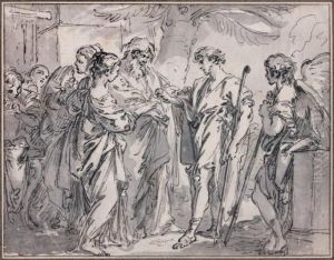 Tobie Rend La Vue A Son Pere by Francois Boucher