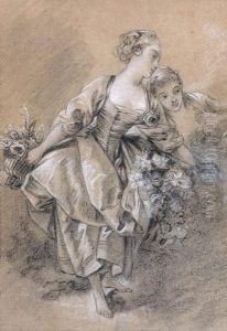 La Cueillette Du Bouquet by Francois Boucher