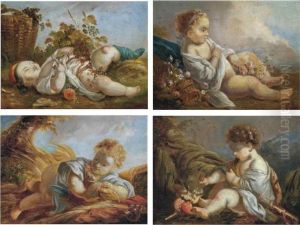 The Four Seasons: Spring, Summer, Autumn, Winter by Francois Boucher