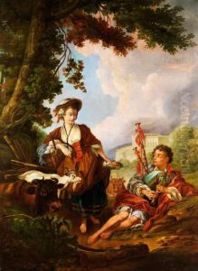 Galante Hirtenszene by Francois Boucher